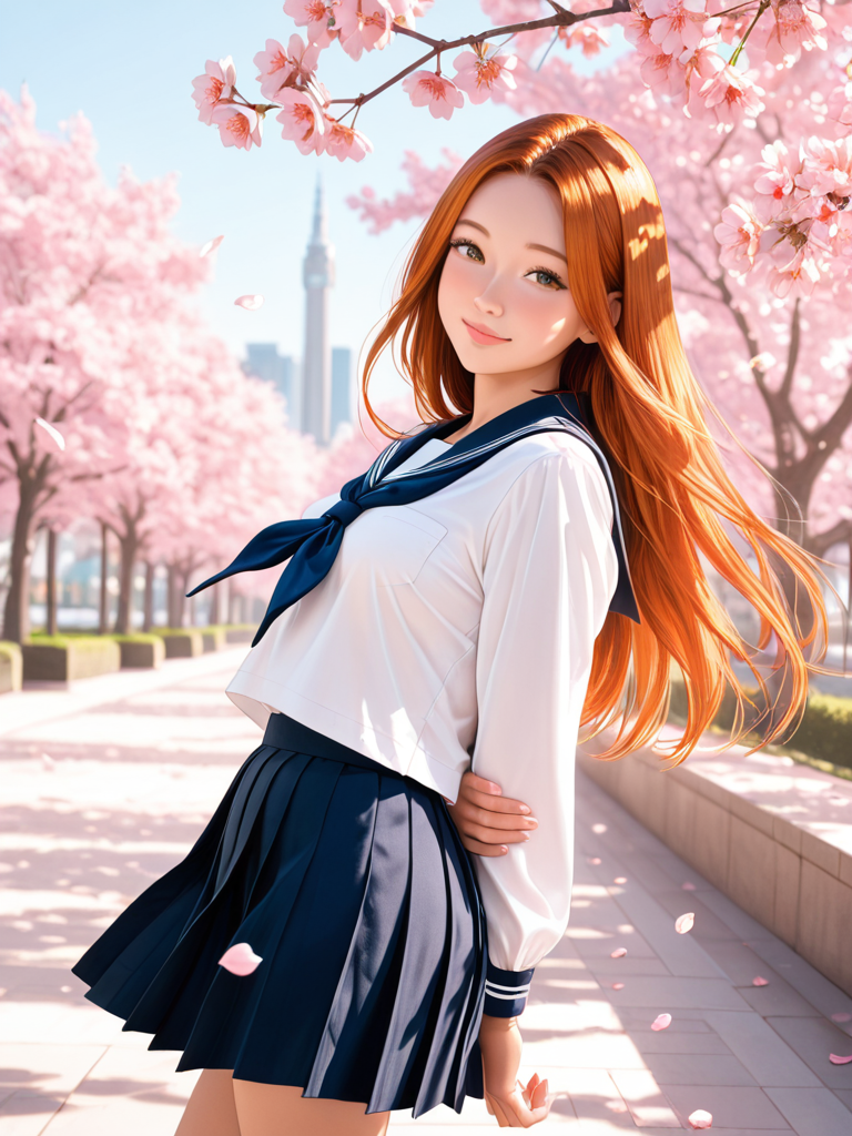 セーラー服・桜